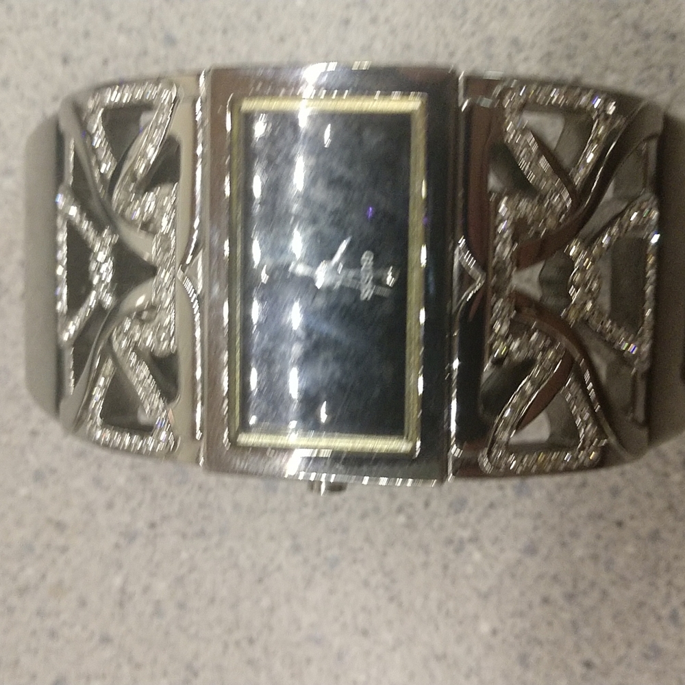Guess Silver Rectangle Watch